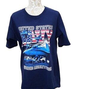 Greatshirts US Navy T-shirt Navy Military Graphic Short Sleeve Men's Large